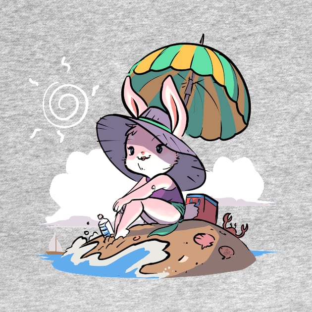 Bunny at the Beach by Cottin Pickin Creations